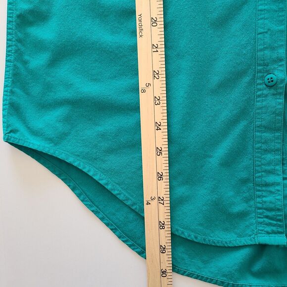 Vintage Woolrich Emerald Green 100% Cotton Short Sleeves Button Up Shirt Size S - Picture 6 of 6